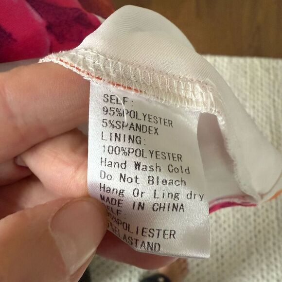 Windsor Large Print Floral Fit and Flare Mini Dress L - Picture 6 of 7